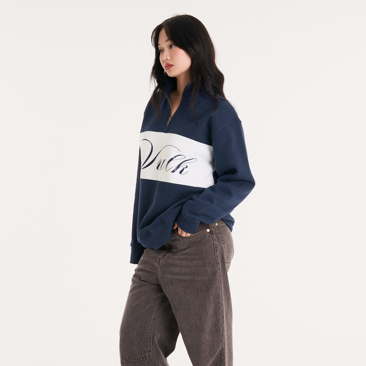 Buzo Vulk Richard Half Zip Blue