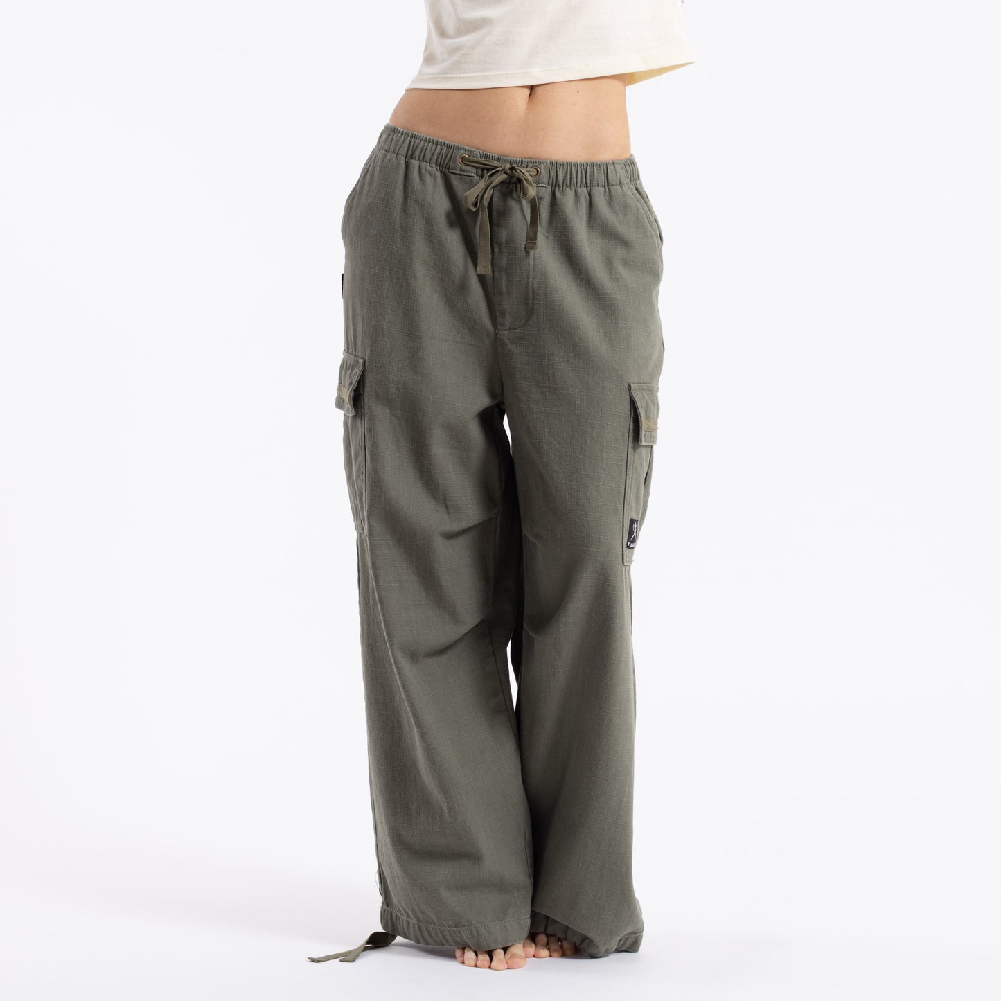 Jean Rusty River Low Rise Baggy Cargo Pant Shadow Army