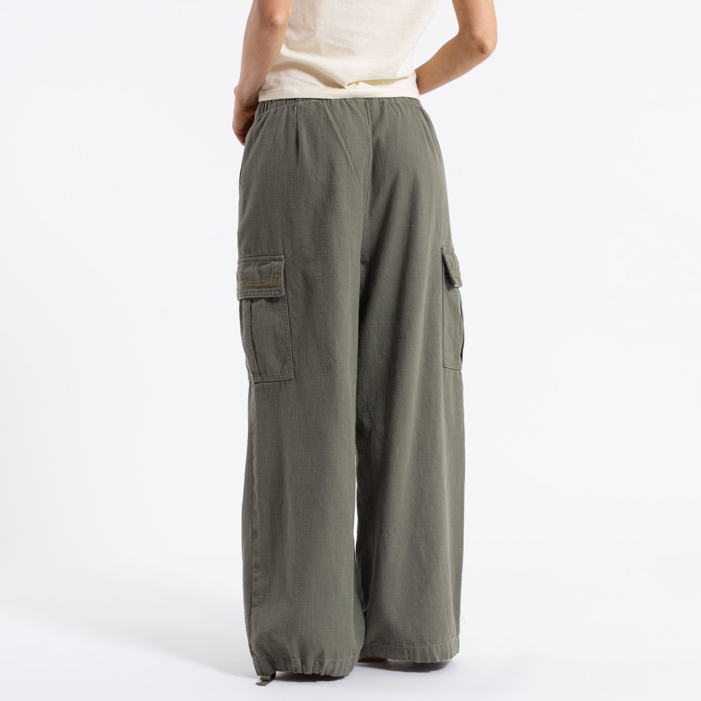 Jean Rusty River Low Rise Baggy Cargo Pant Shadow Army