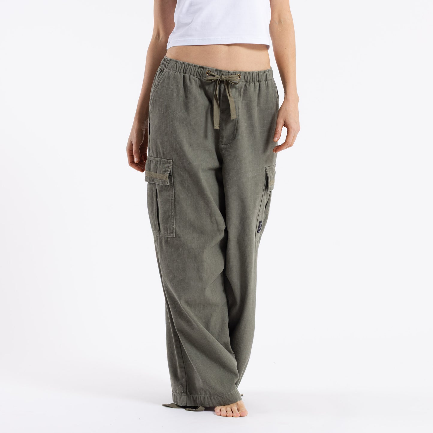 Jean Rusty River Low Rise Baggy Cargo Pant Shadow Army