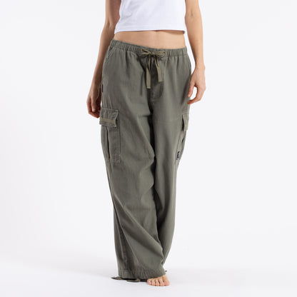 Jean Rusty River Low Rise Baggy Cargo Pant Shadow Army