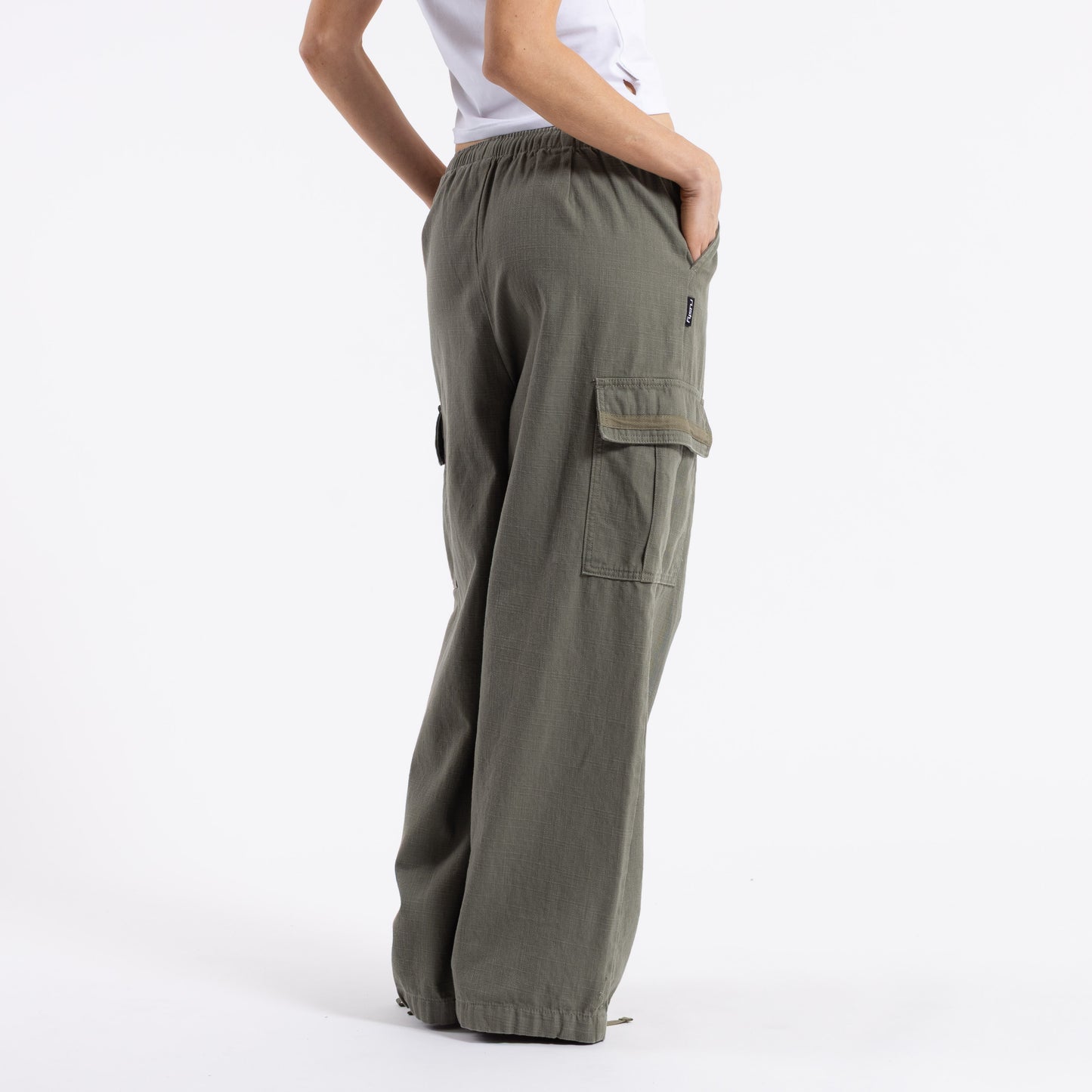 Jean Rusty River Low Rise Baggy Cargo Pant Shadow Army