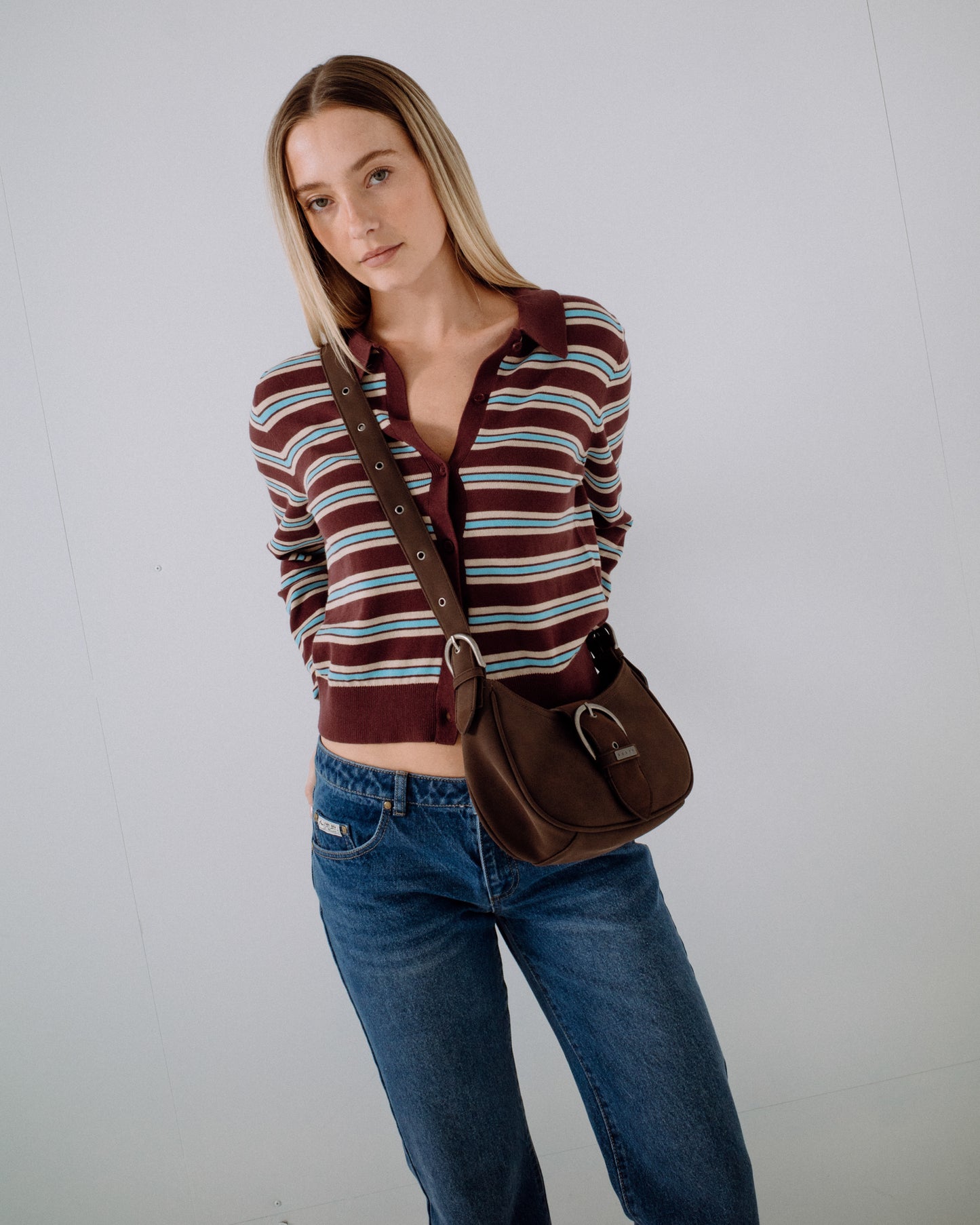 Cartera Rusty Rodeo Suede Handbag Pinecone