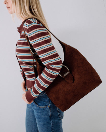 Cartera Rusty Rodeo Suede Shoulder Bag Pinecone