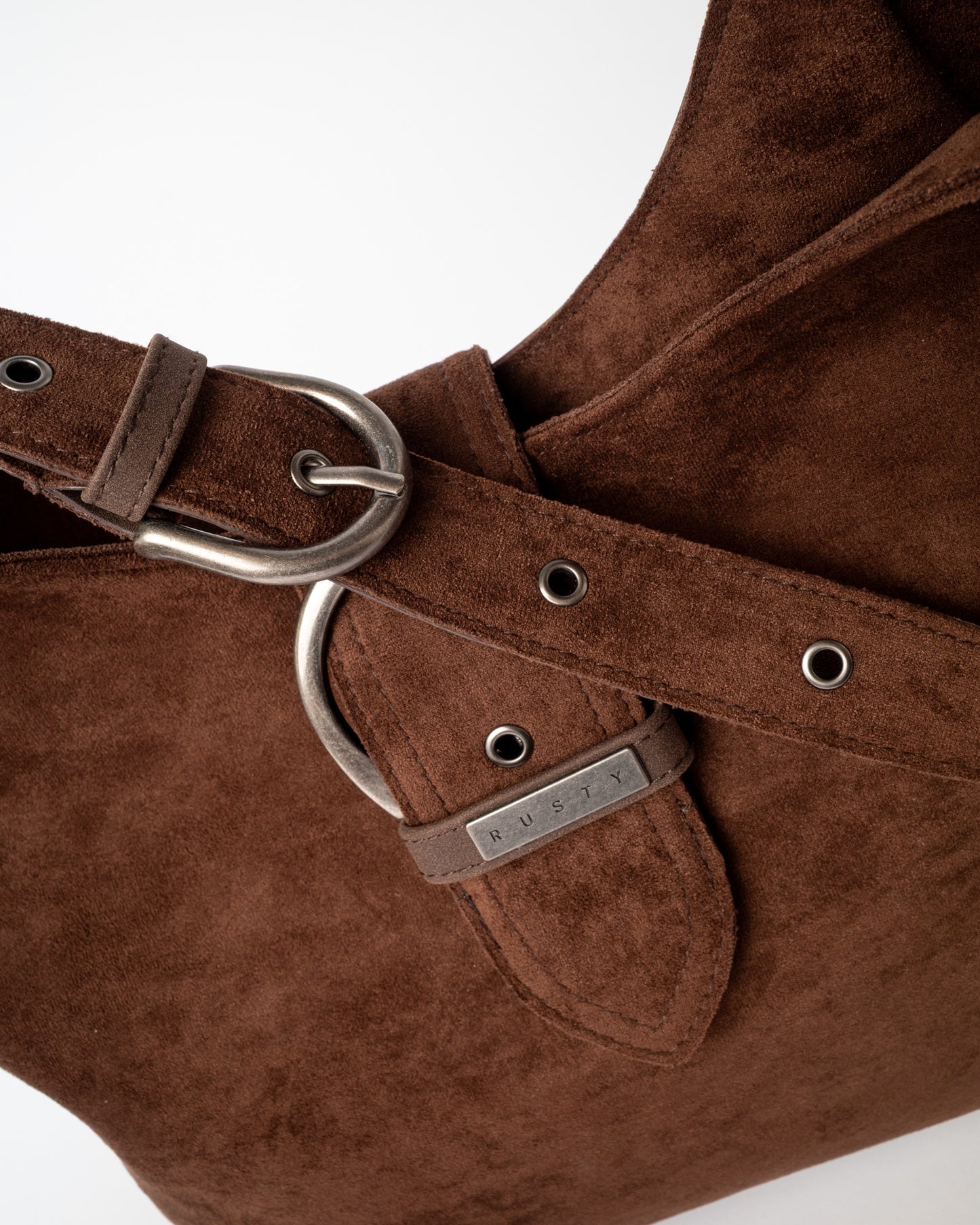 Cartera Rusty Rodeo Suede Shoulder Bag Pinecone