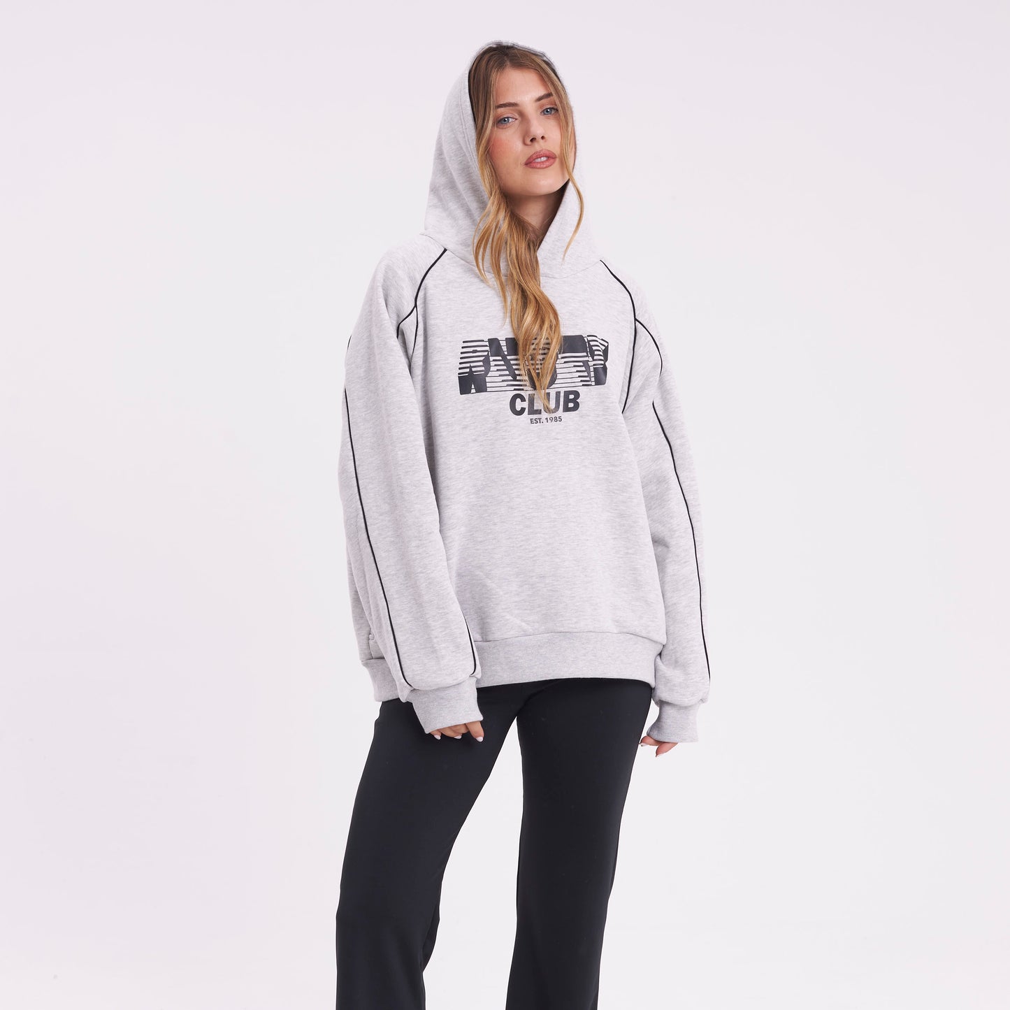 Canguro Rusty Roll Out Oversize Hood Ld Grey Marle