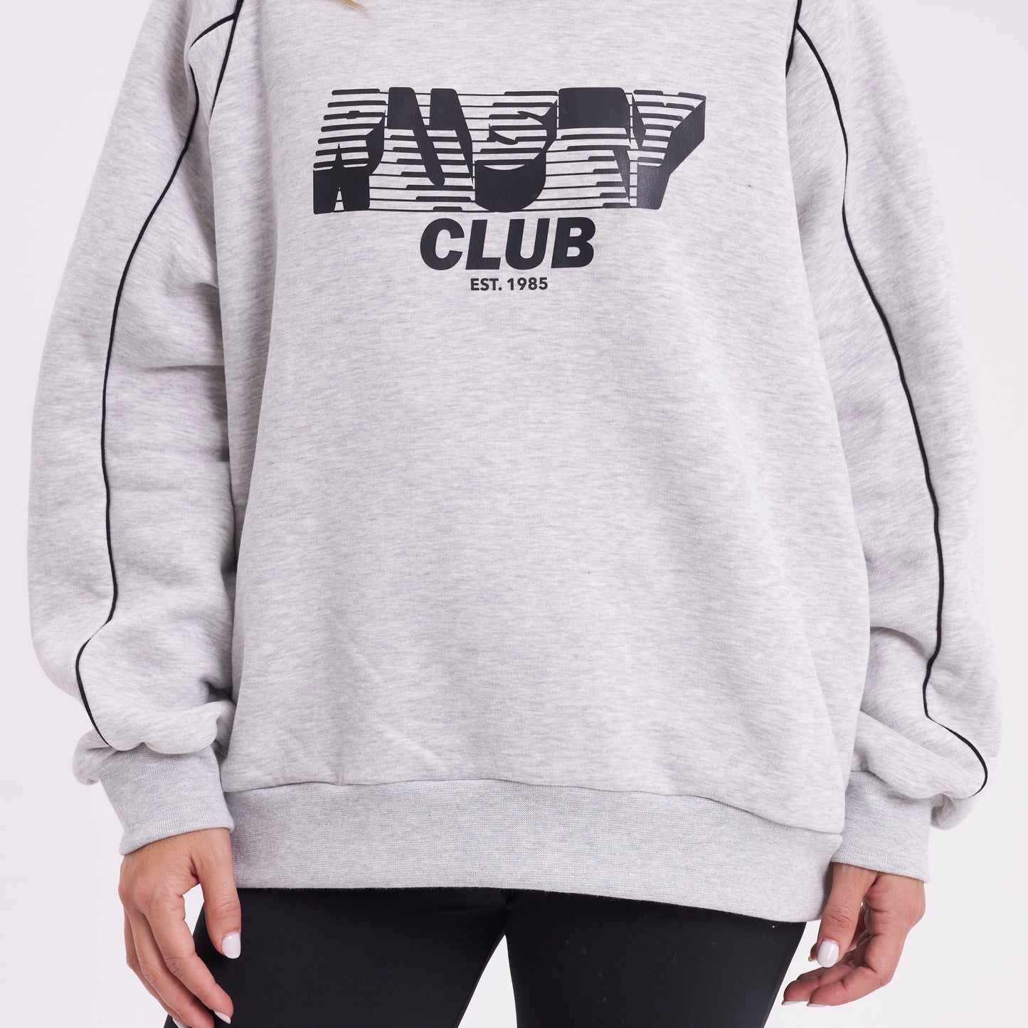 Canguro Rusty Roll Out Oversize Hood Ld Grey Marle