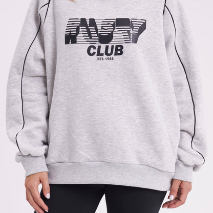 Canguro Rusty Roll Out Oversize Hood Ld Grey Marle
