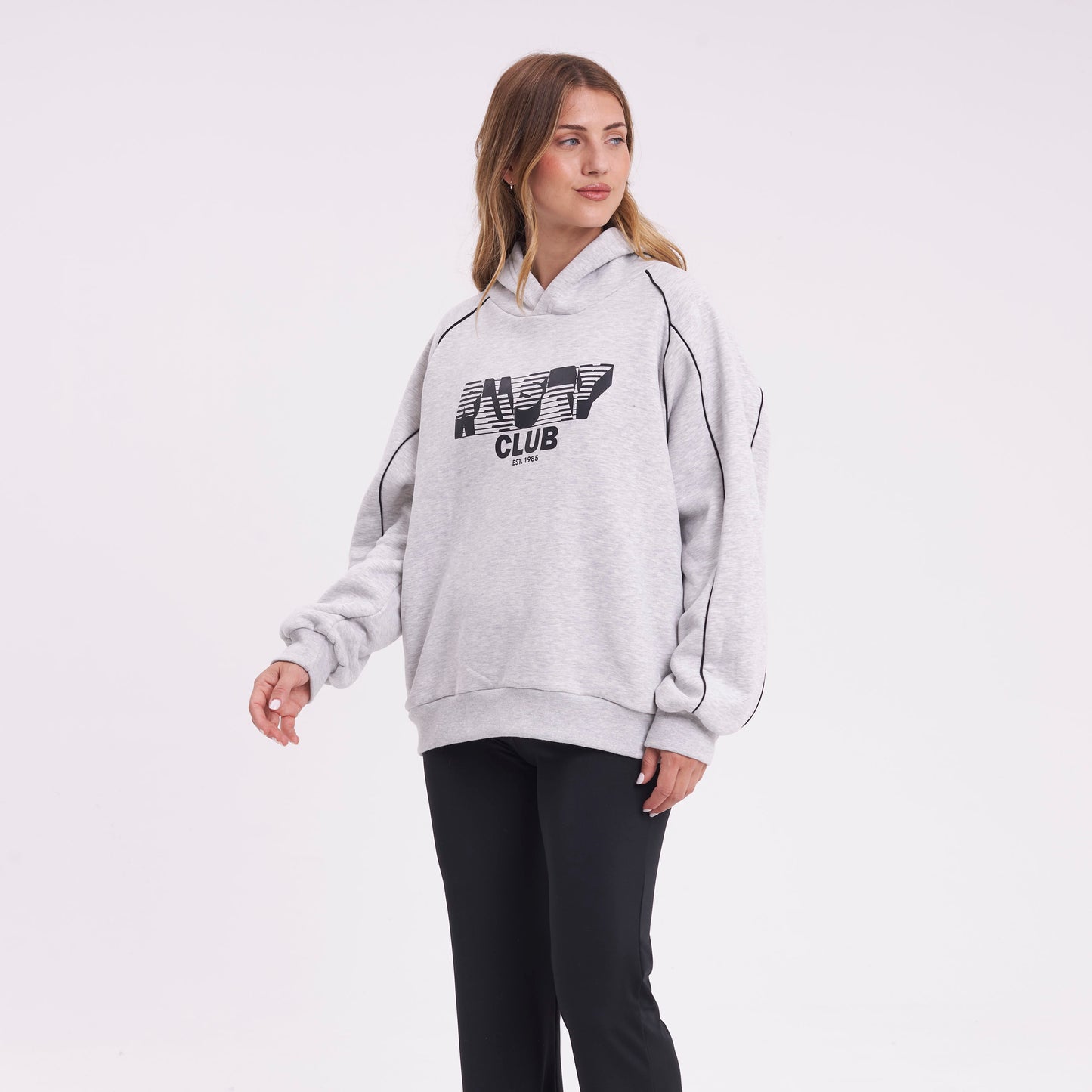 Canguro Rusty Roll Out Oversize Hood Ld Grey Marle