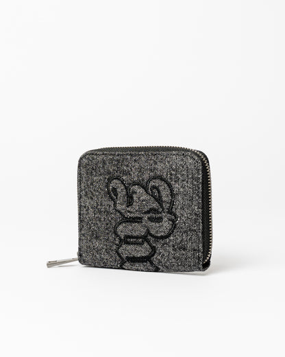 Billetera Rusty Roxanne Denim Compact Wallet Washed Black