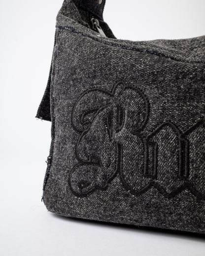Cartera Rusty Roxanne Denim Shoulder Bag Washed Black