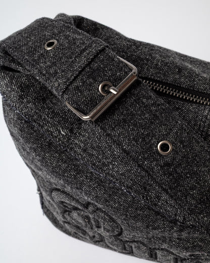 Cartera Rusty Roxanne Denim Shoulder Bag Washed Black