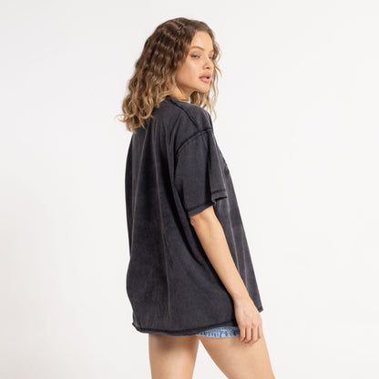Remera Mc Rusty Roxanne Feeln Rusty Oversize Tee Ld Vintage Black
