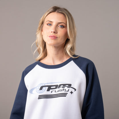 Buzo Rusty Rpm Raglan Relaxed Crew Navy