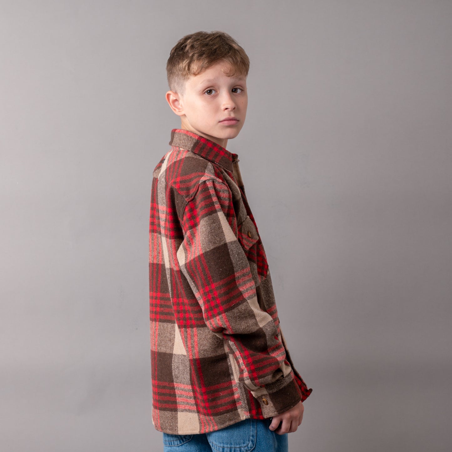 Camisa Rusty Rumbler Jr Brown/Magenta
