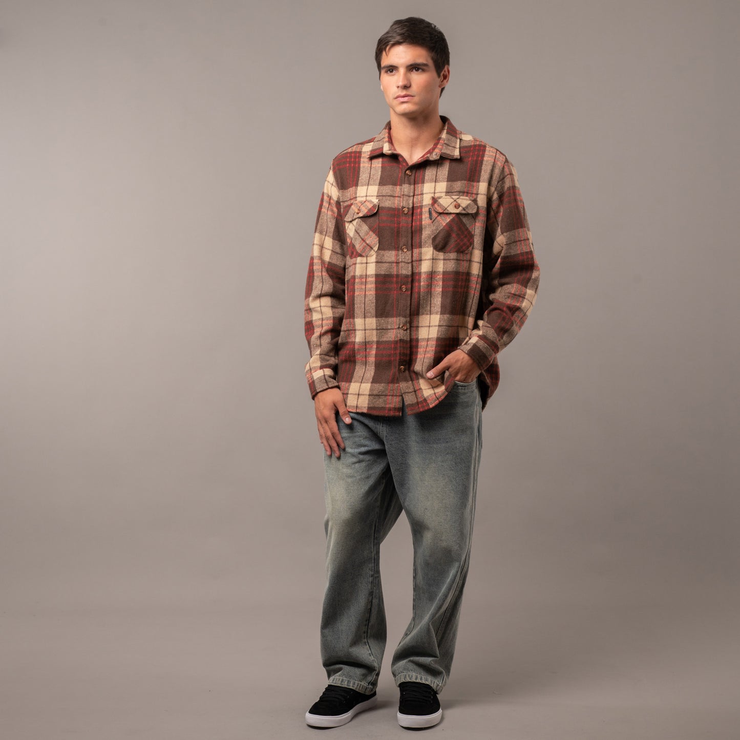 Camisa Rusty Rumbler Brown/Magenta