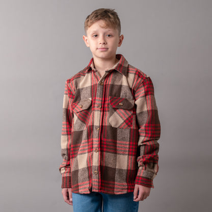 Camisa Rusty Rumbler Jr Brown/Magenta