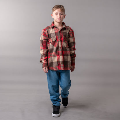 Camisa Rusty Rumbler Jr Brown/Magenta