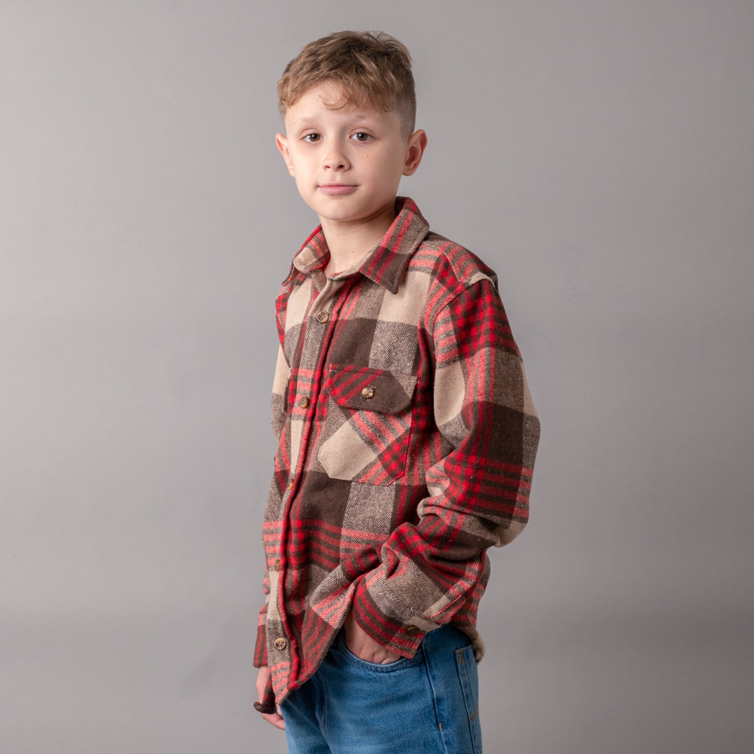 Camisa Rusty Rumbler Jr Brown/Magenta