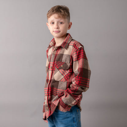 Camisa Rusty Rumbler Jr Brown/Magenta