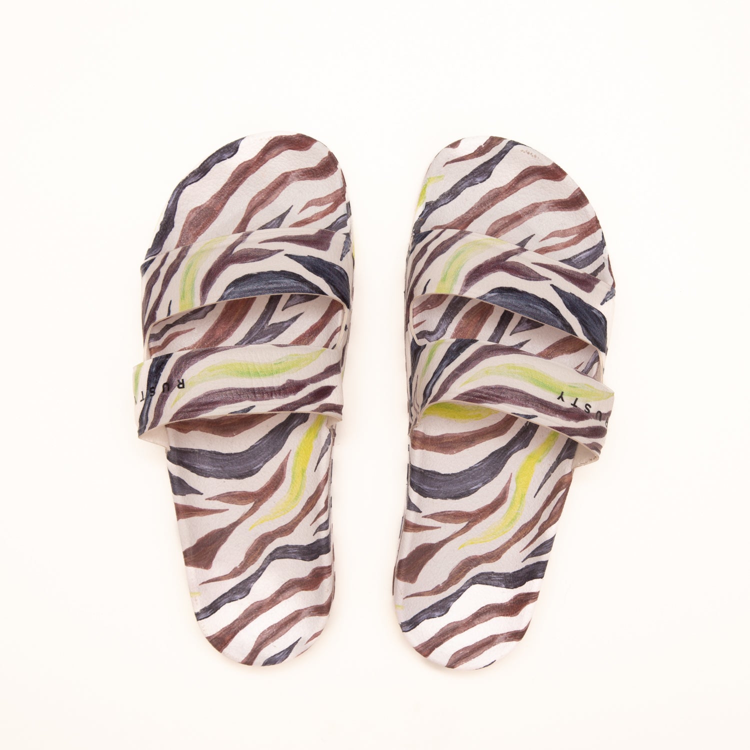 Ojotas Rusty Melrose Band Slide Ld Animal Print