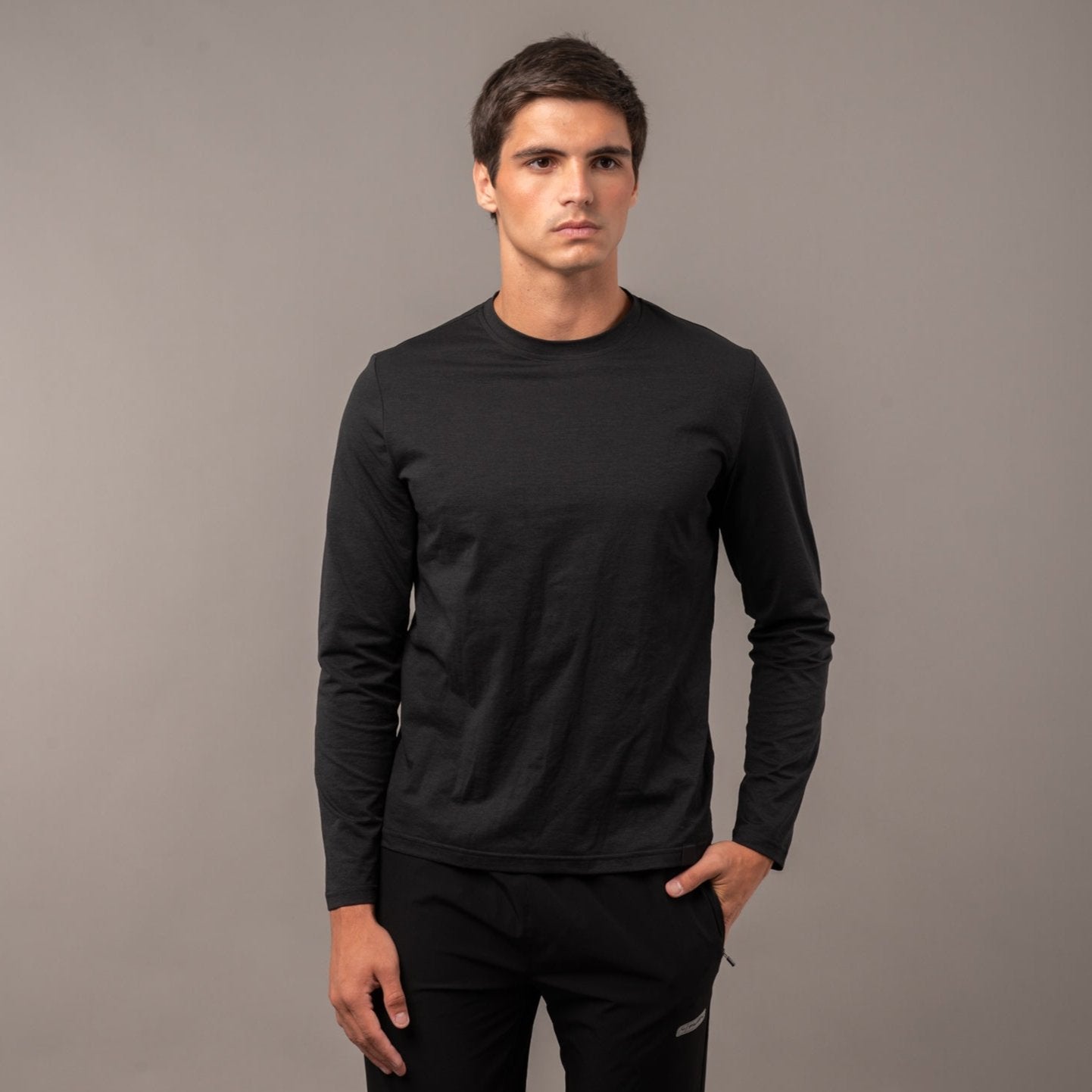 Remera Rusty Booser Baselayer Ls Black Marle