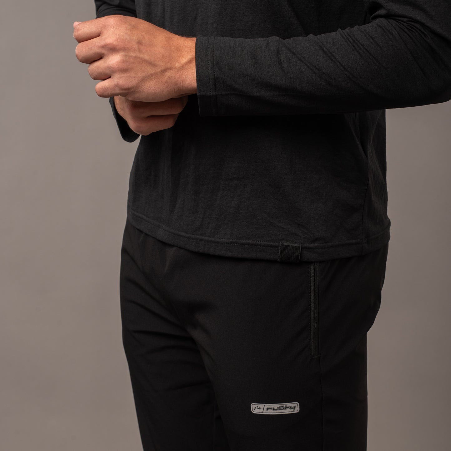 Remera Rusty Booser Baselayer Ls Black Marle