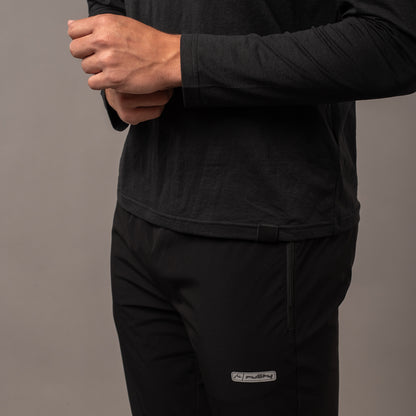 Remera Rusty Booser Baselayer Ls Black Marle
