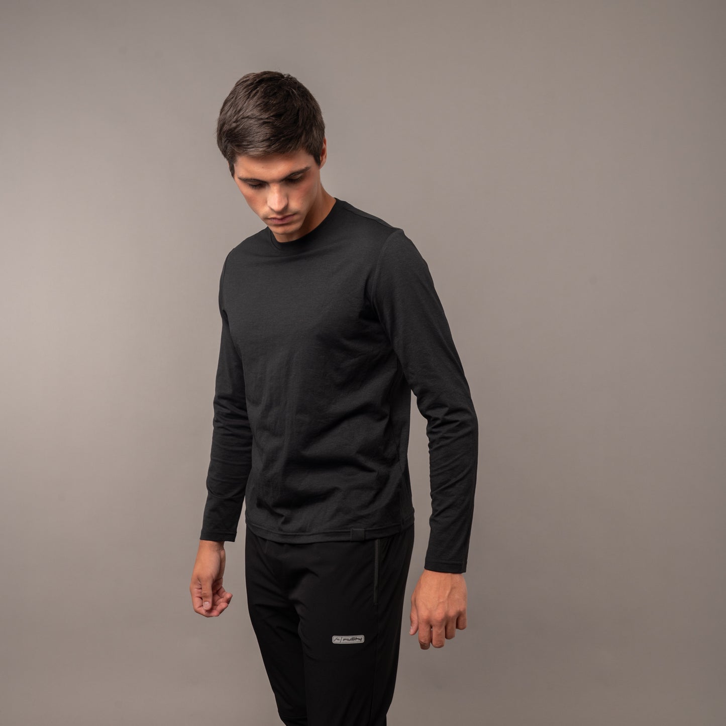 Remera Rusty Booser Baselayer Ls Black Marle