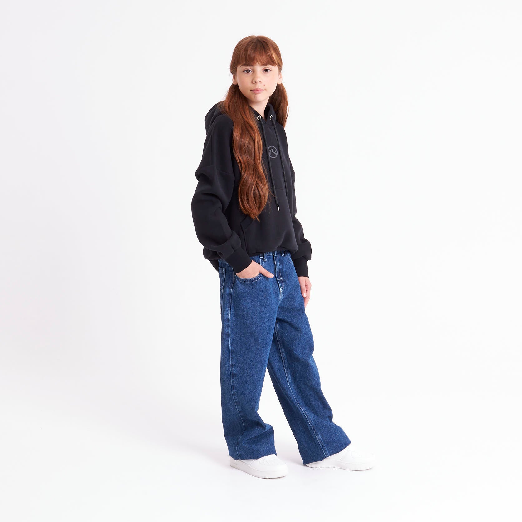 Canguro Rusty Rusty Essential Relaxed Hood Girls Black