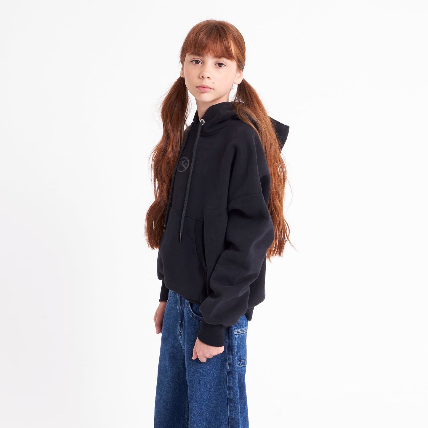 Canguro Rusty Rusty Essential Relaxed Hood Girls Black