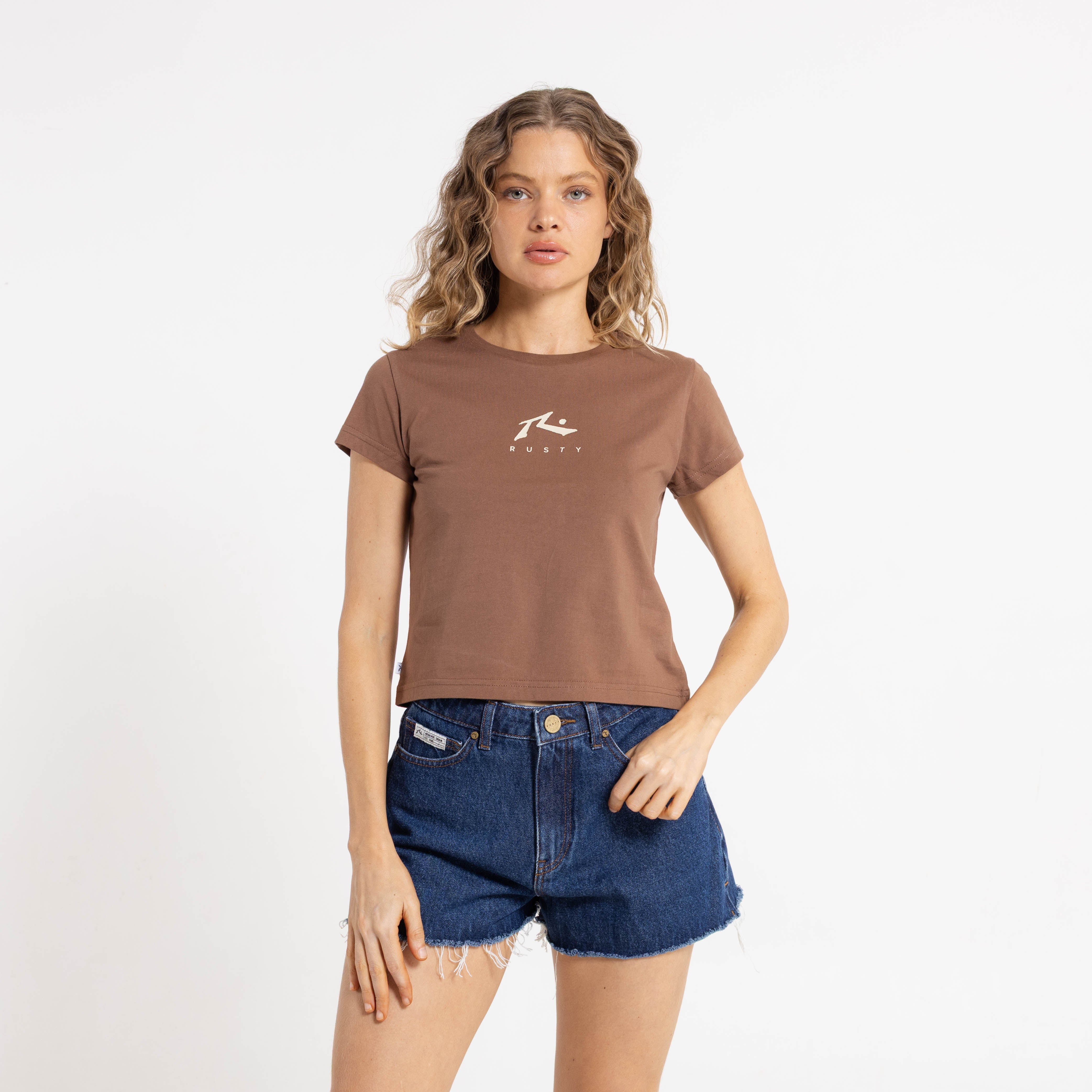 Remera Mc Rusty Rusty Essentials Relaxed Mini Tee Ld Pinecone
