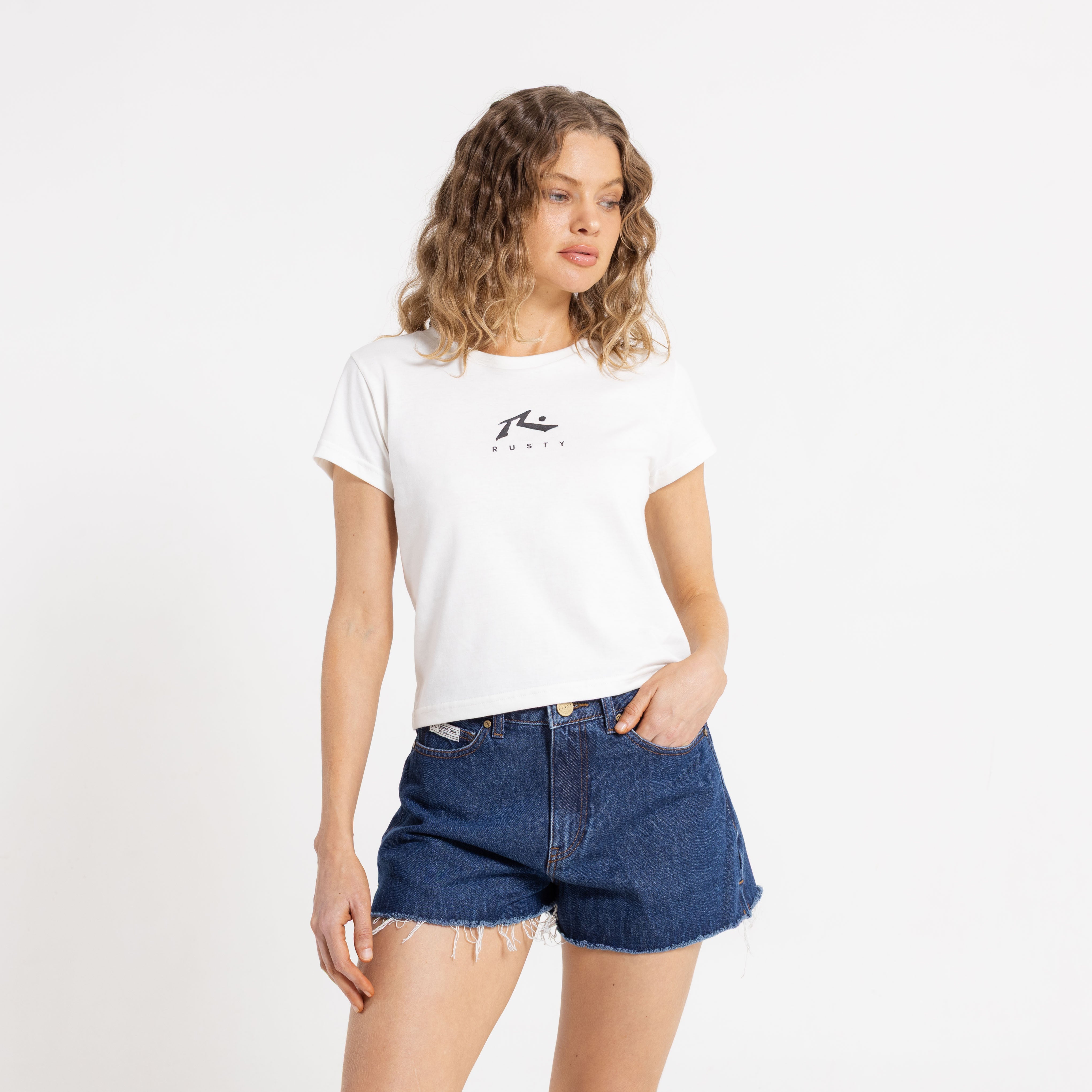 Remera Mc Rusty Rusty Essentials Relaxed Mini Tee Ld White