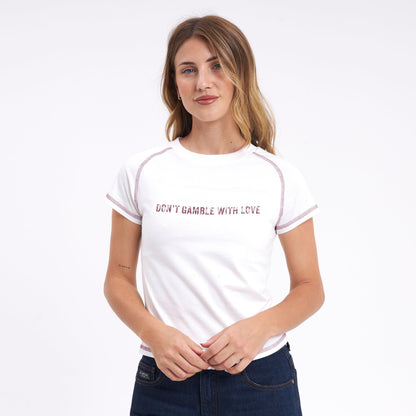 Remera Mc Rusty Rusty Gamble Cap Sleeve Baby Tee Ld Off White