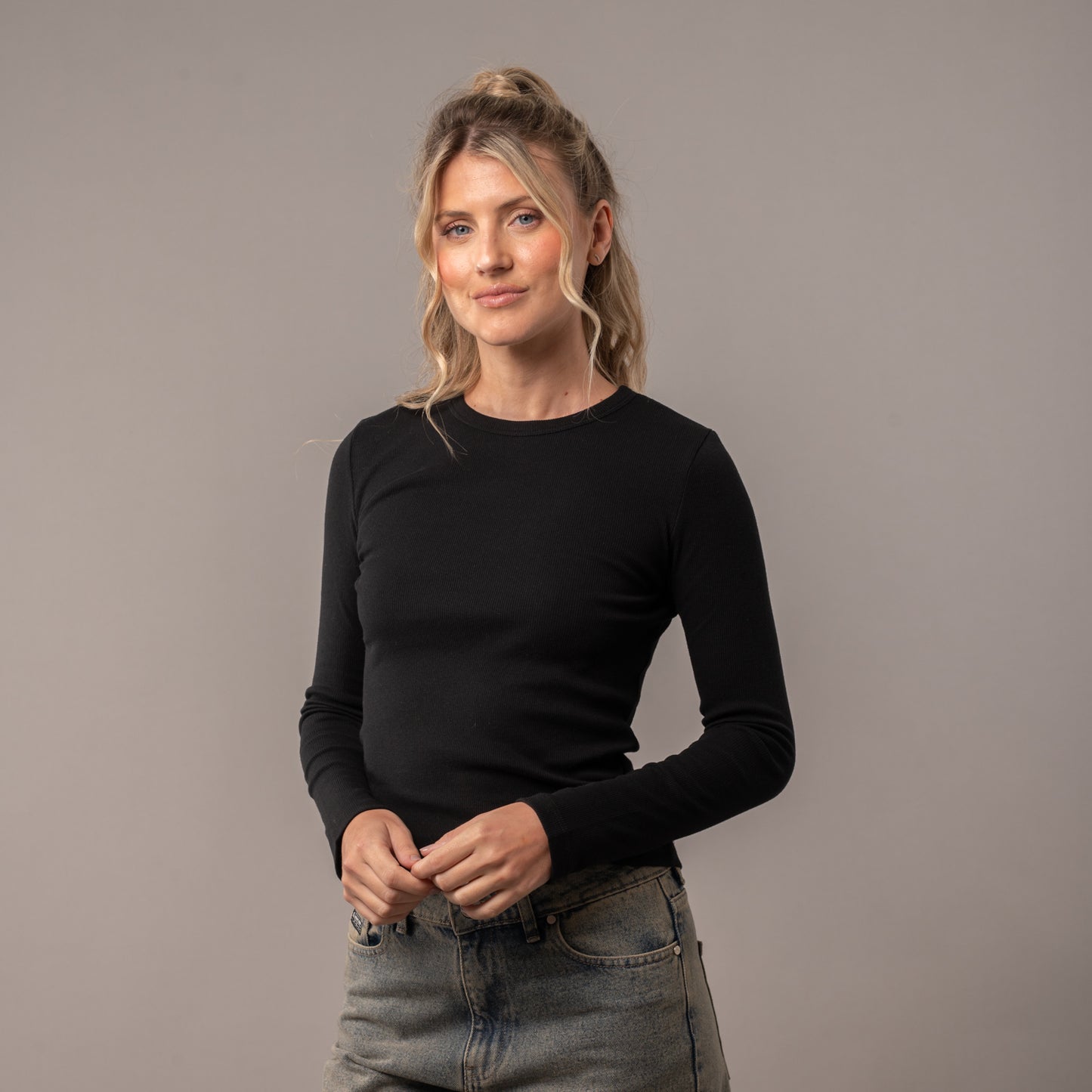 Remera Rusty Essentials Ribbed Black
