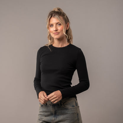 Remera Rusty Essentials Ribbed Black