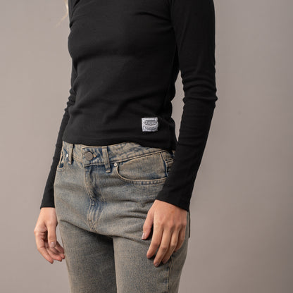 Remera Rusty Essentials Ribbed Black