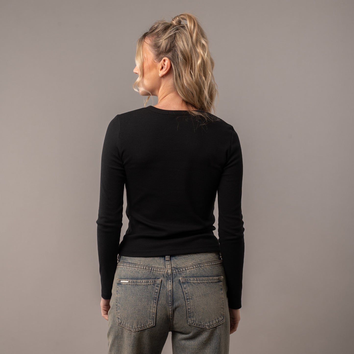 Remera Rusty Essentials Ribbed Black