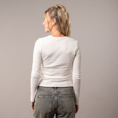 Remera Rusty Essentials Ribbed Off White