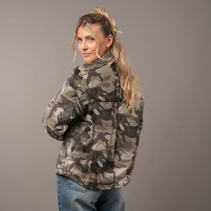 Camisa Ml Rusty Camo Mile Oversize Shirt Ld Abbey Stone