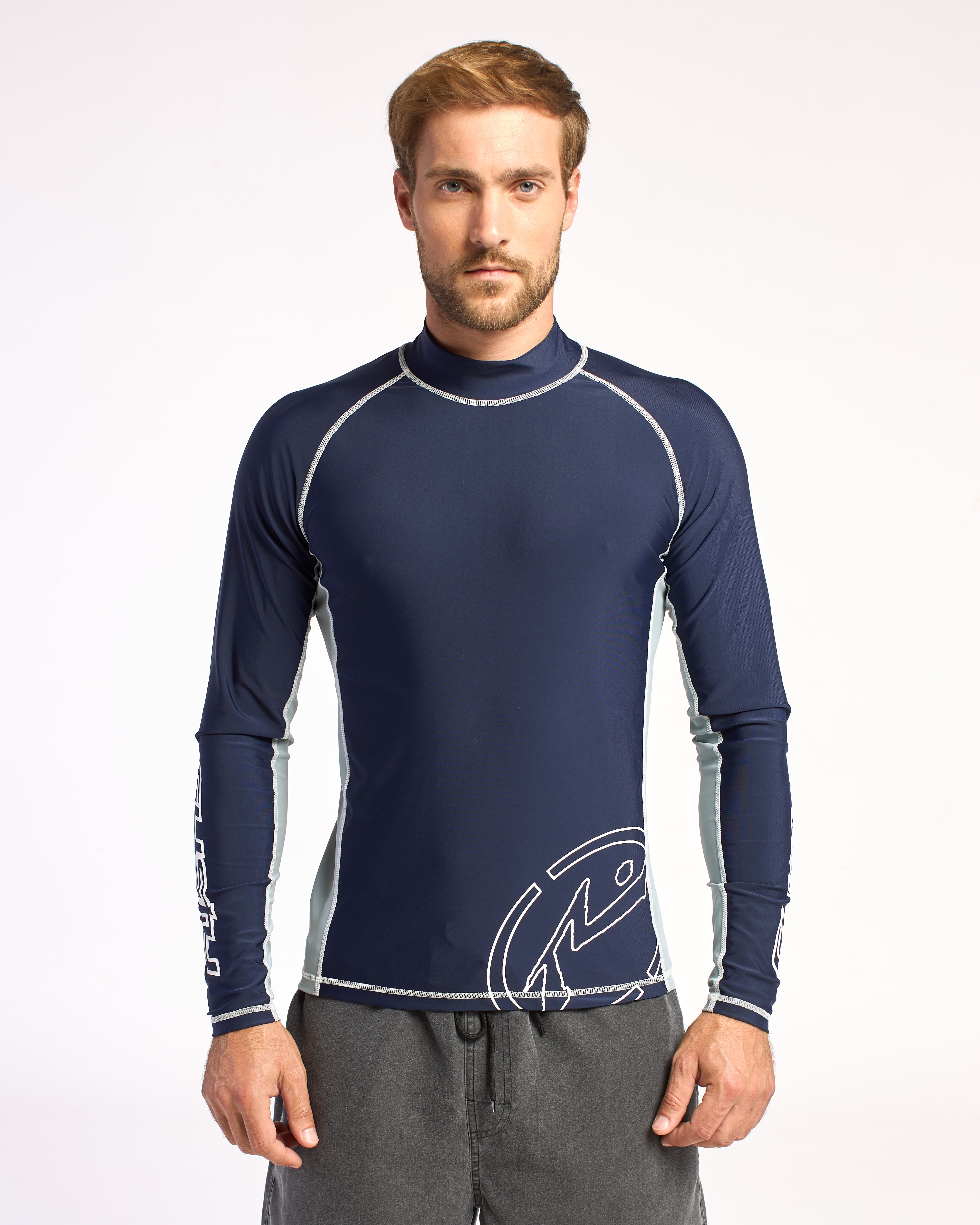 Rashie Rusty Cryo Wave Rashie Navy Blue