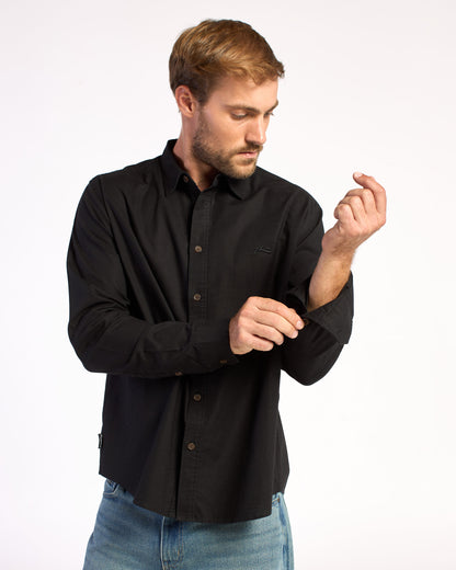 Camisa Ml Rusty Overtone Ls 2 Shirt Black