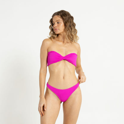 Bikini Alto Rusty Sandalwood Bandeau Twist Bik Top Ld Fuchsia