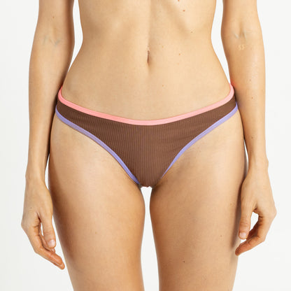 Bikini Bajo Rusty 3 Tone Contrast Midi Bik Pant Ld Java