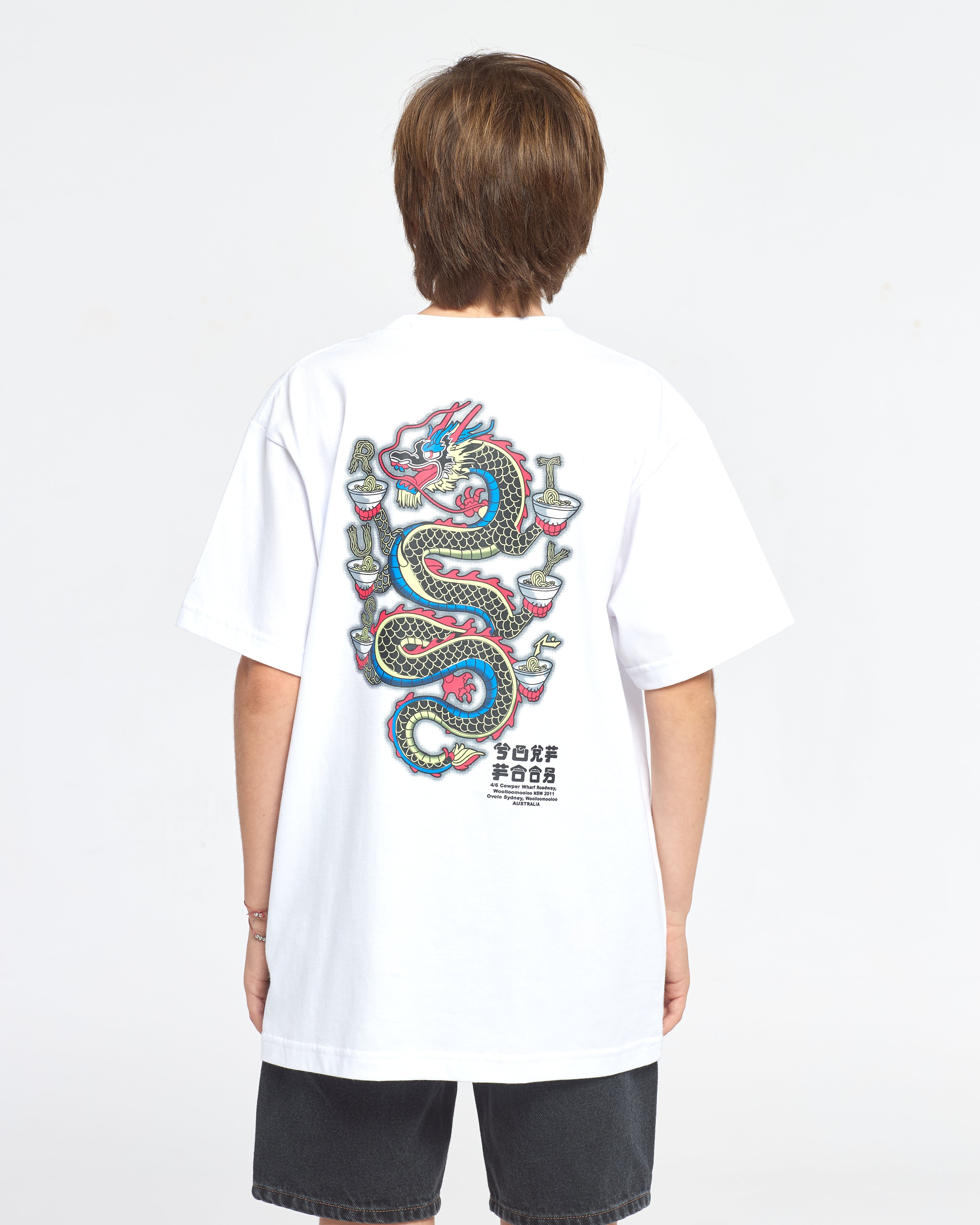 Remera Mc Rusty Ramen Dragon Tee Ov Jr White