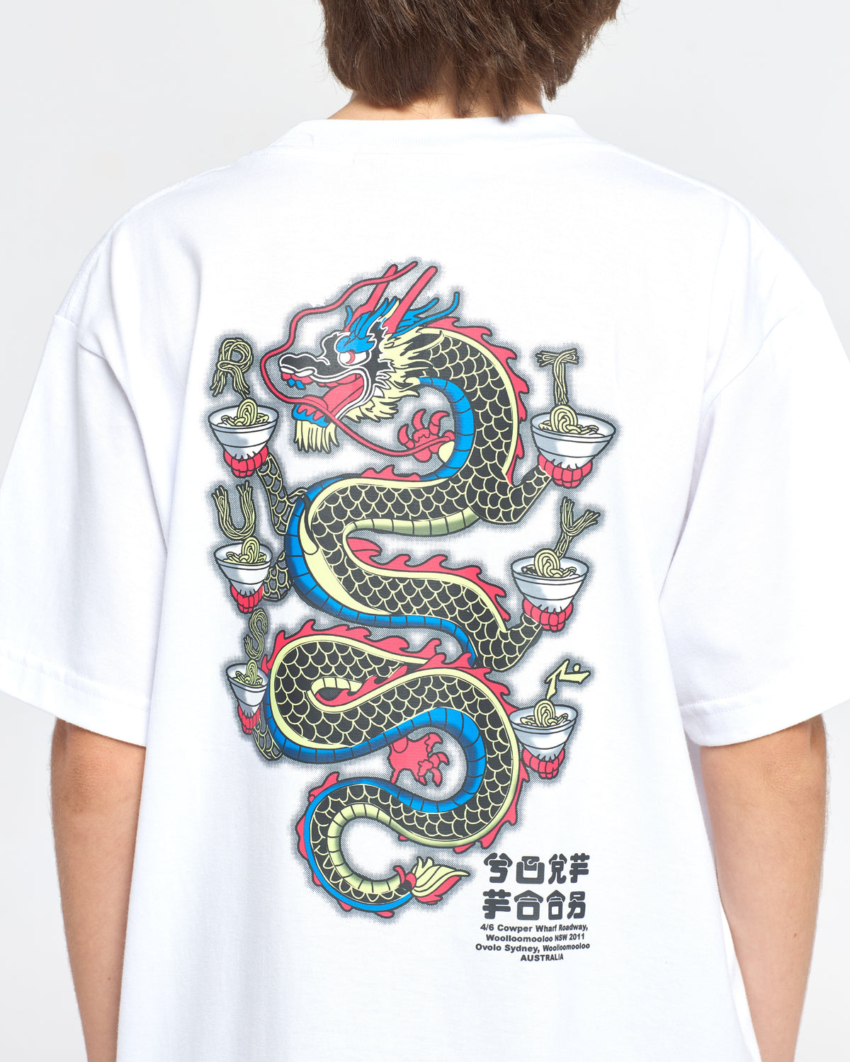 Remera Mc Rusty Ramen Dragon Tee Ov Jr White