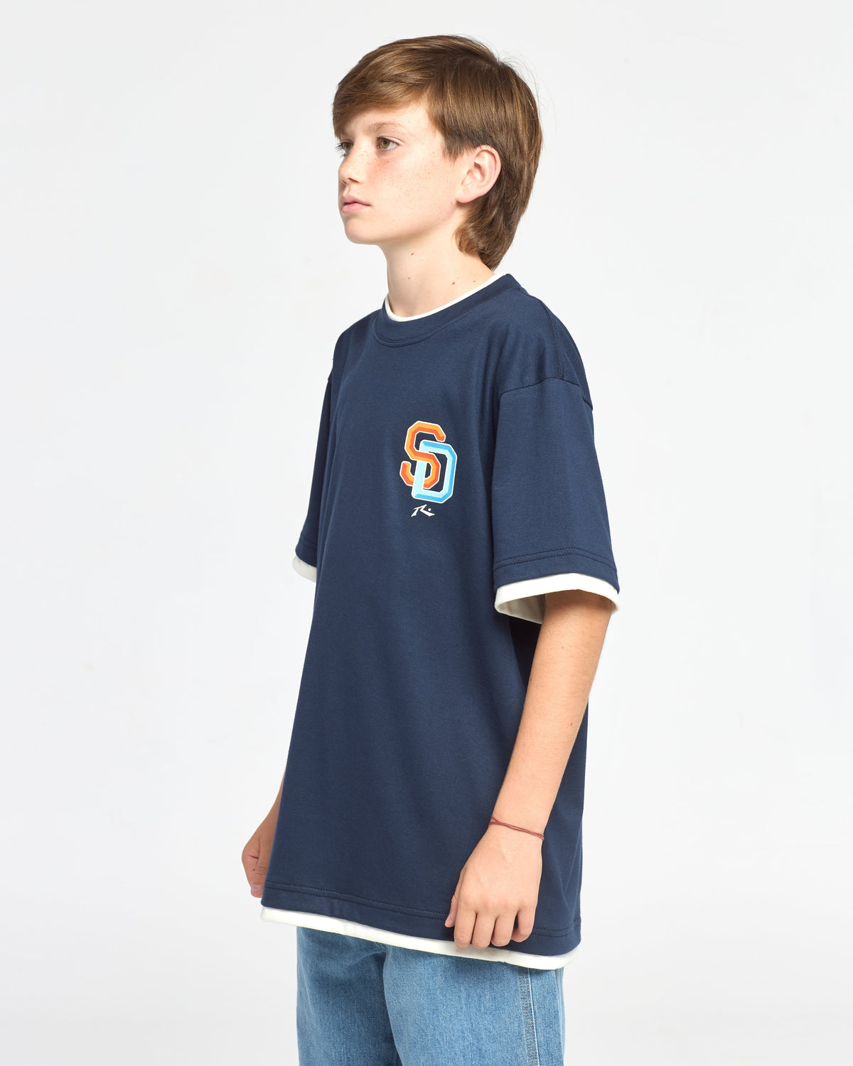 Remera Mc Rusty Basewave Tee Ov Jr Navy Blue