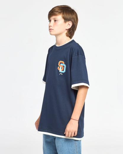 Remera Mc Rusty Basewave Tee Ov Jr Navy Blue