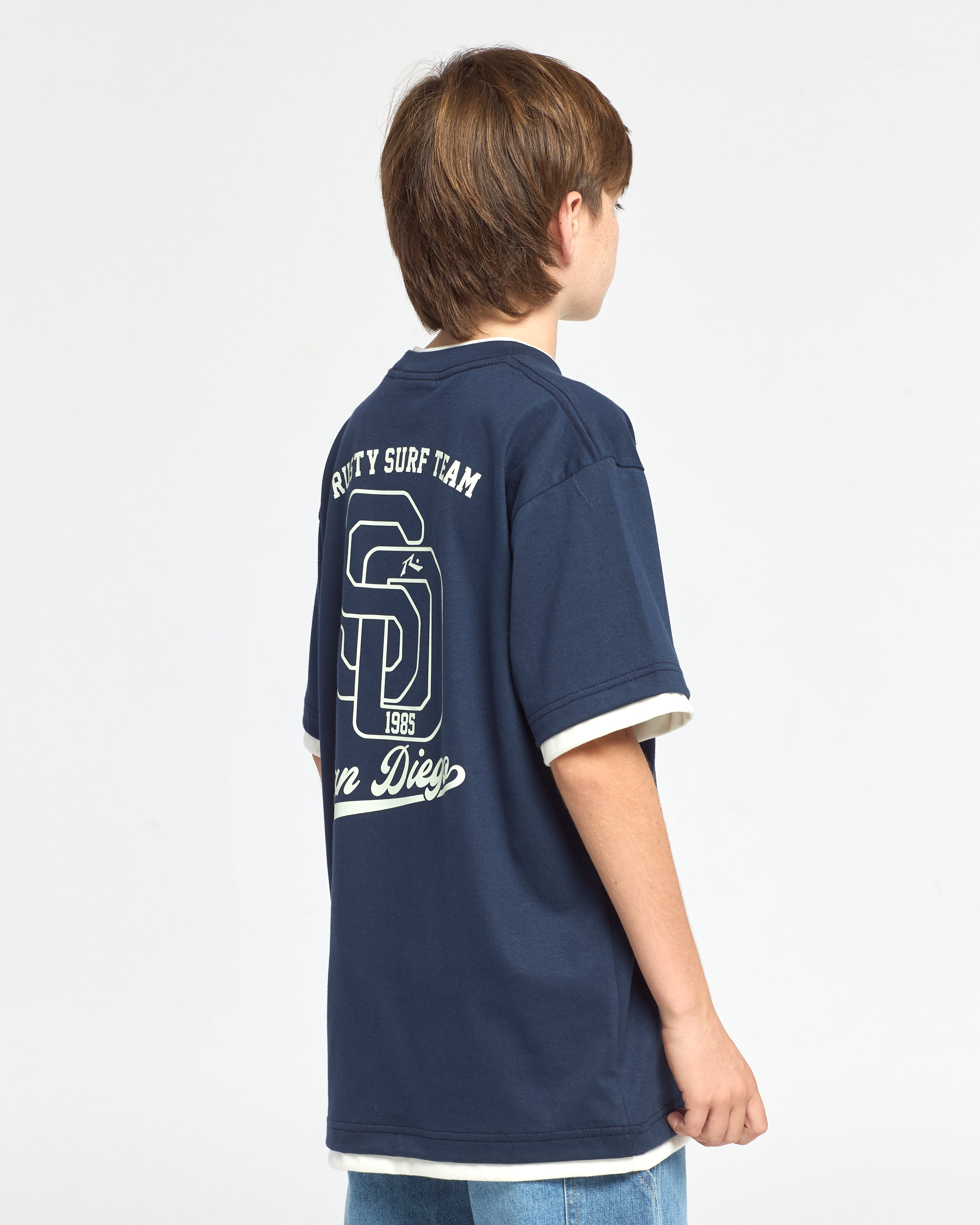 Remera Mc Rusty Basewave Tee Ov Jr Navy Blue