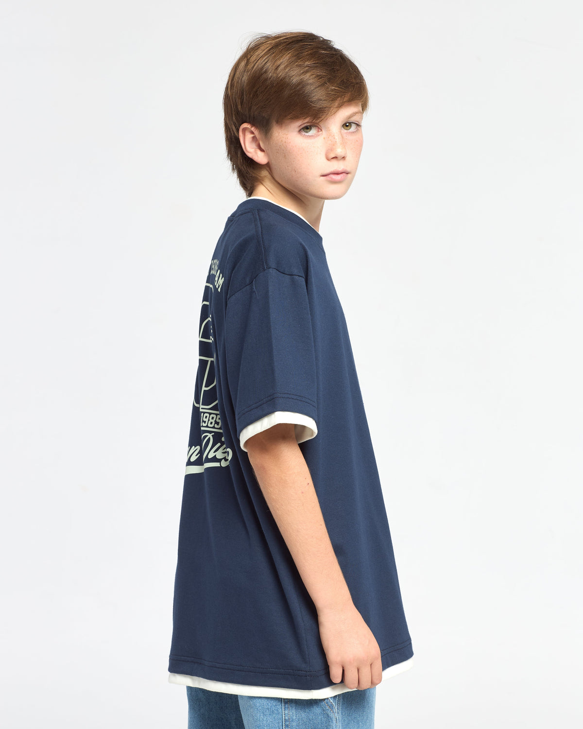 Remera Mc Rusty Basewave Tee Ov Jr Navy Blue